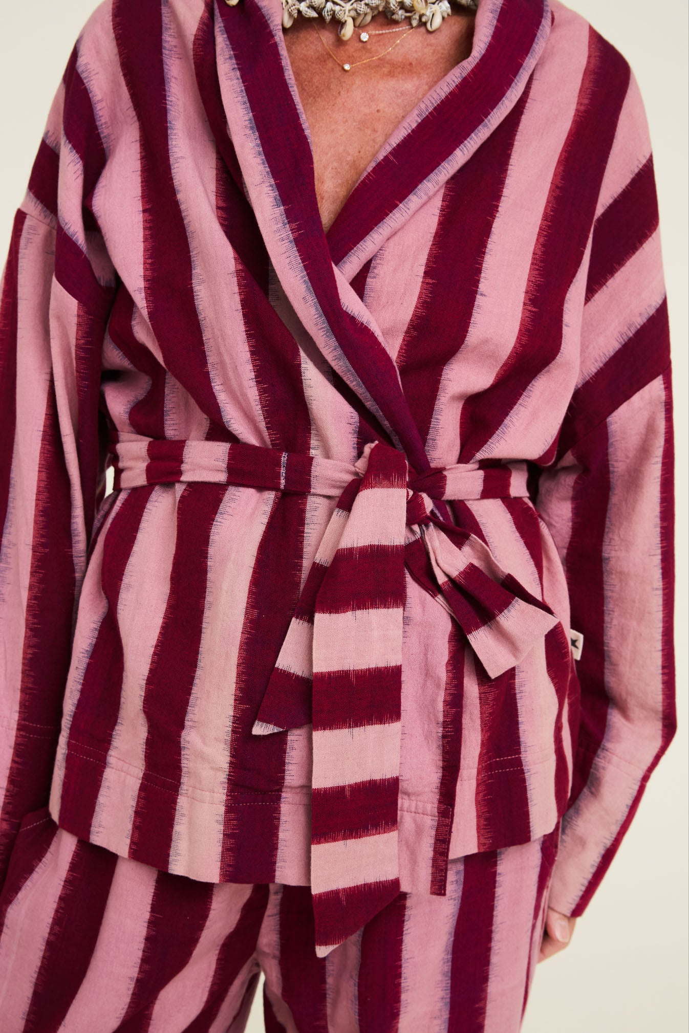 Big Top Stripe Wrap Star Day-j Set - Bordeaux