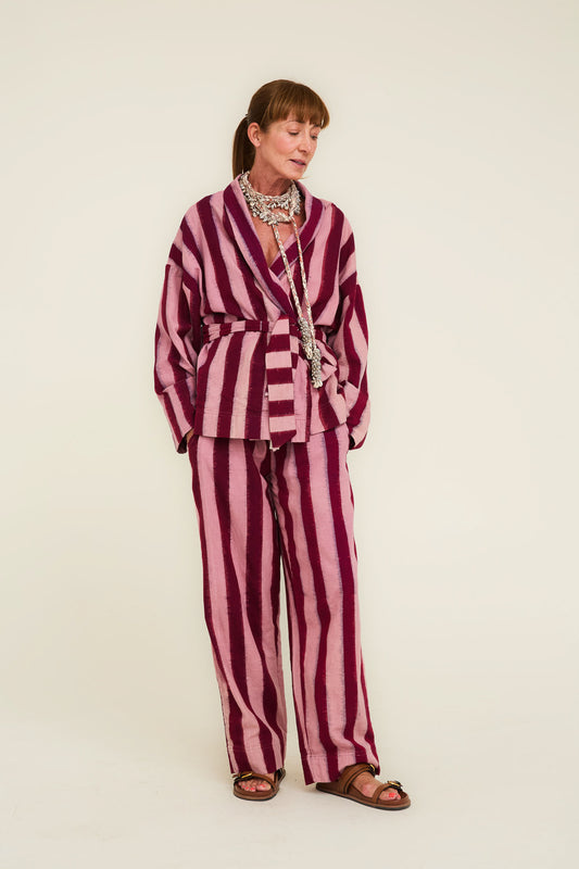 Big Top Stripe Wrap Star Day-j Set - Bordeaux