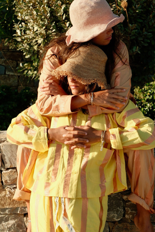 Goddess Stripe Short Day-j - Limoncello