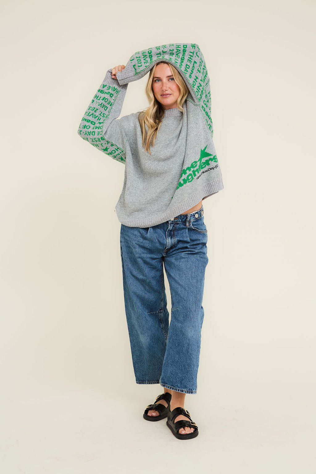 Back Chat Jumper - Ash Grey