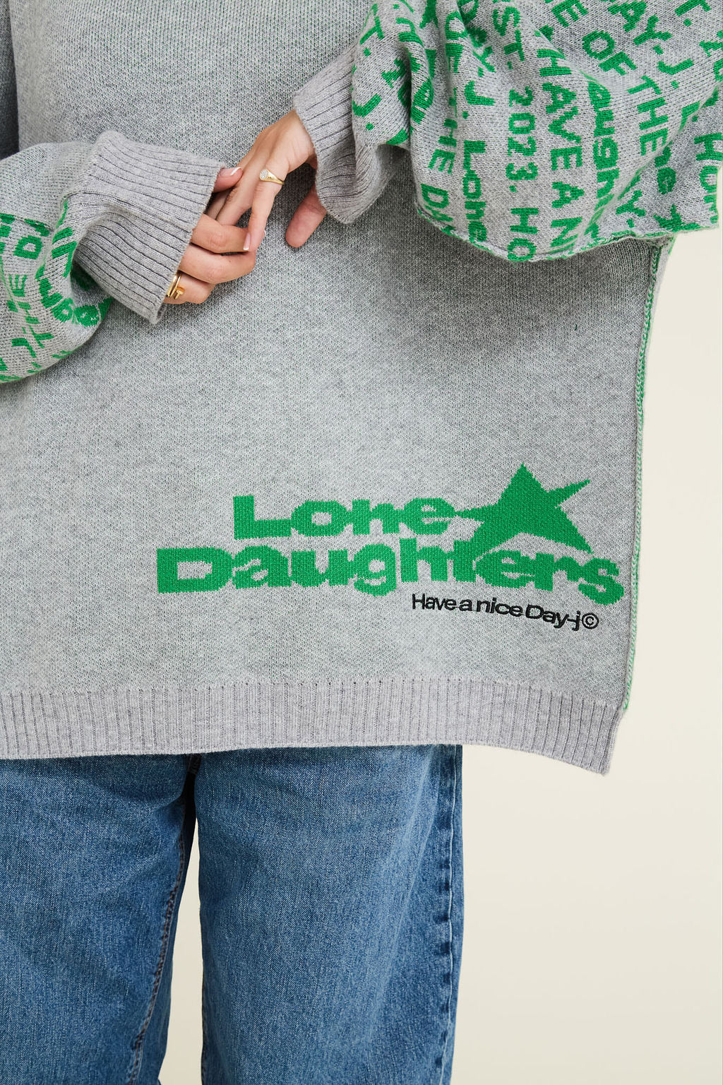 Back Chat Jumper - Ash Grey