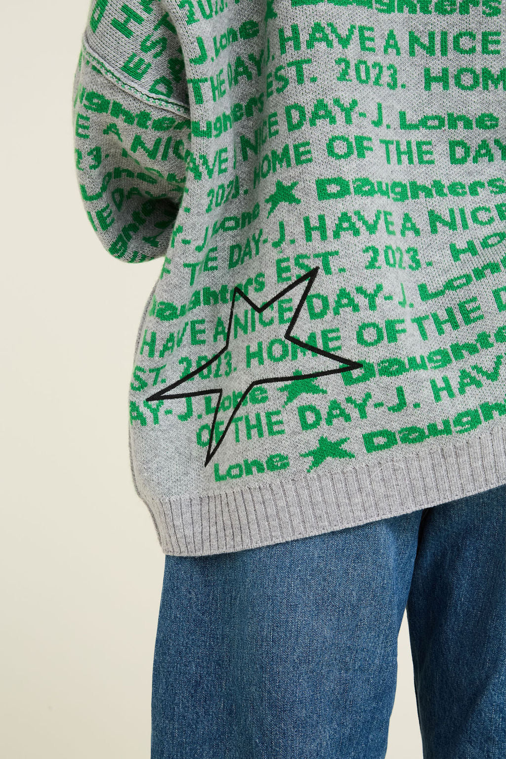 Back Chat Jumper - Ash Grey