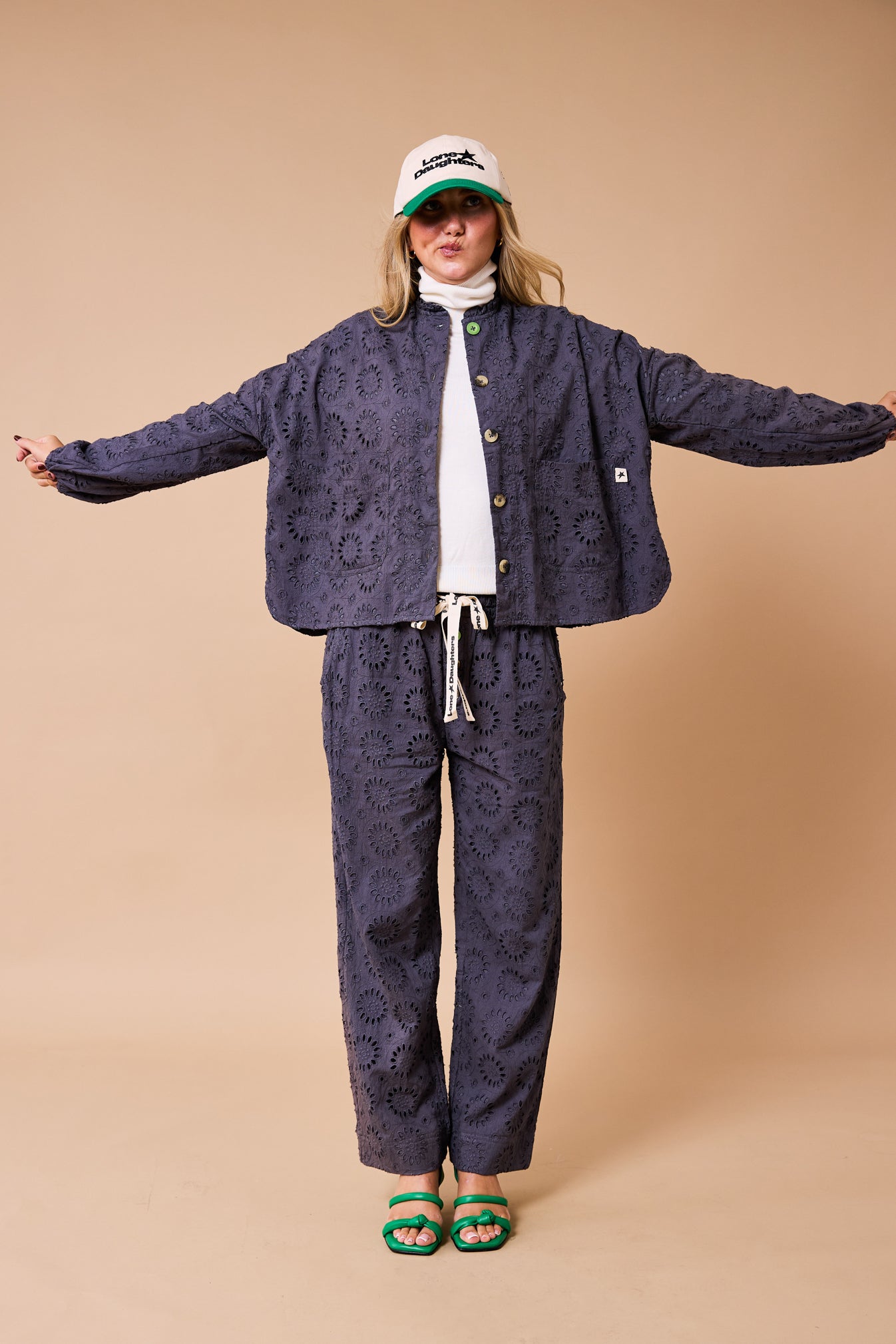 Phoenix Lace Day-j Set - Pewter