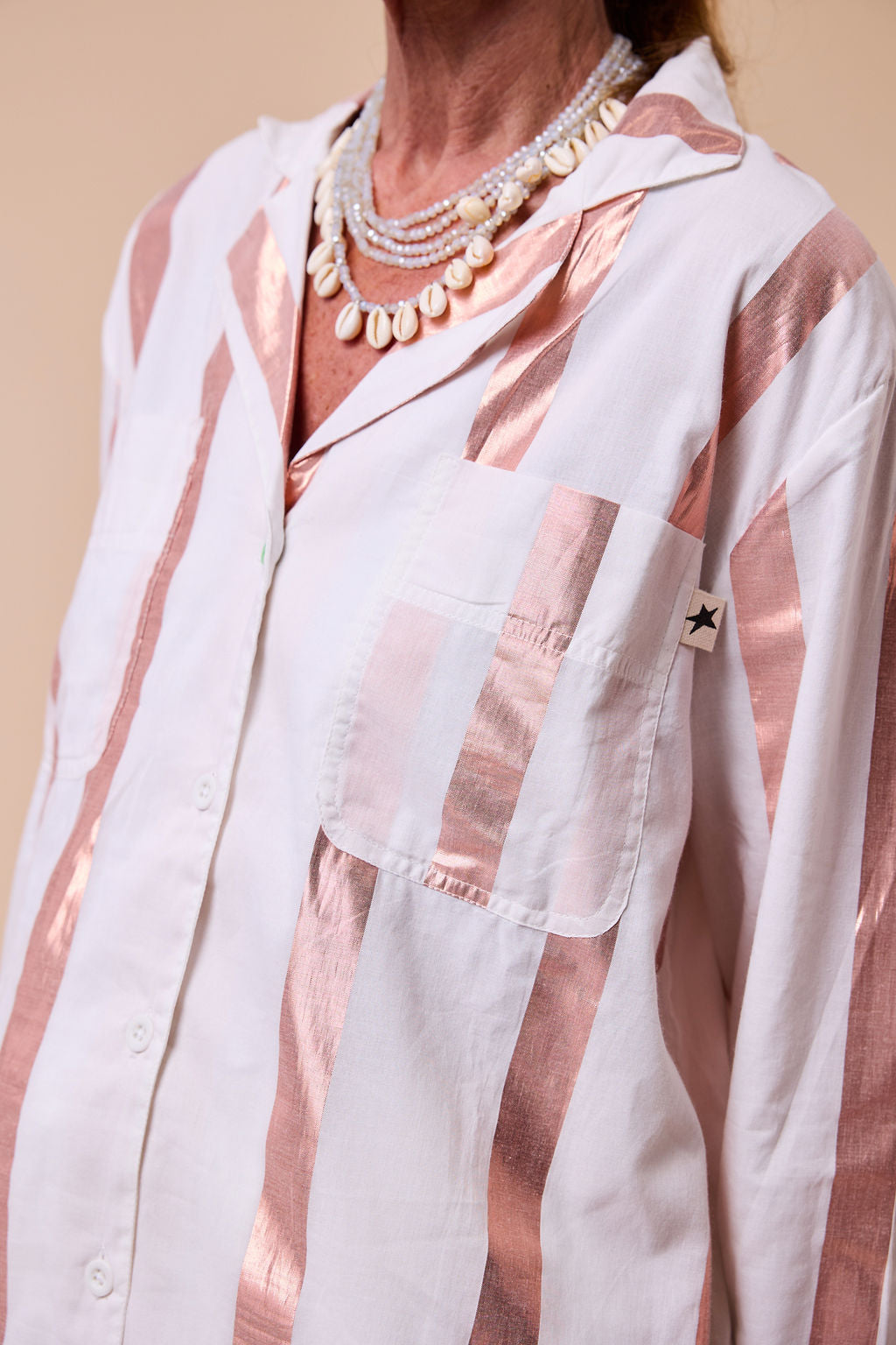 Goddess Stripe Day-j Set - Milk