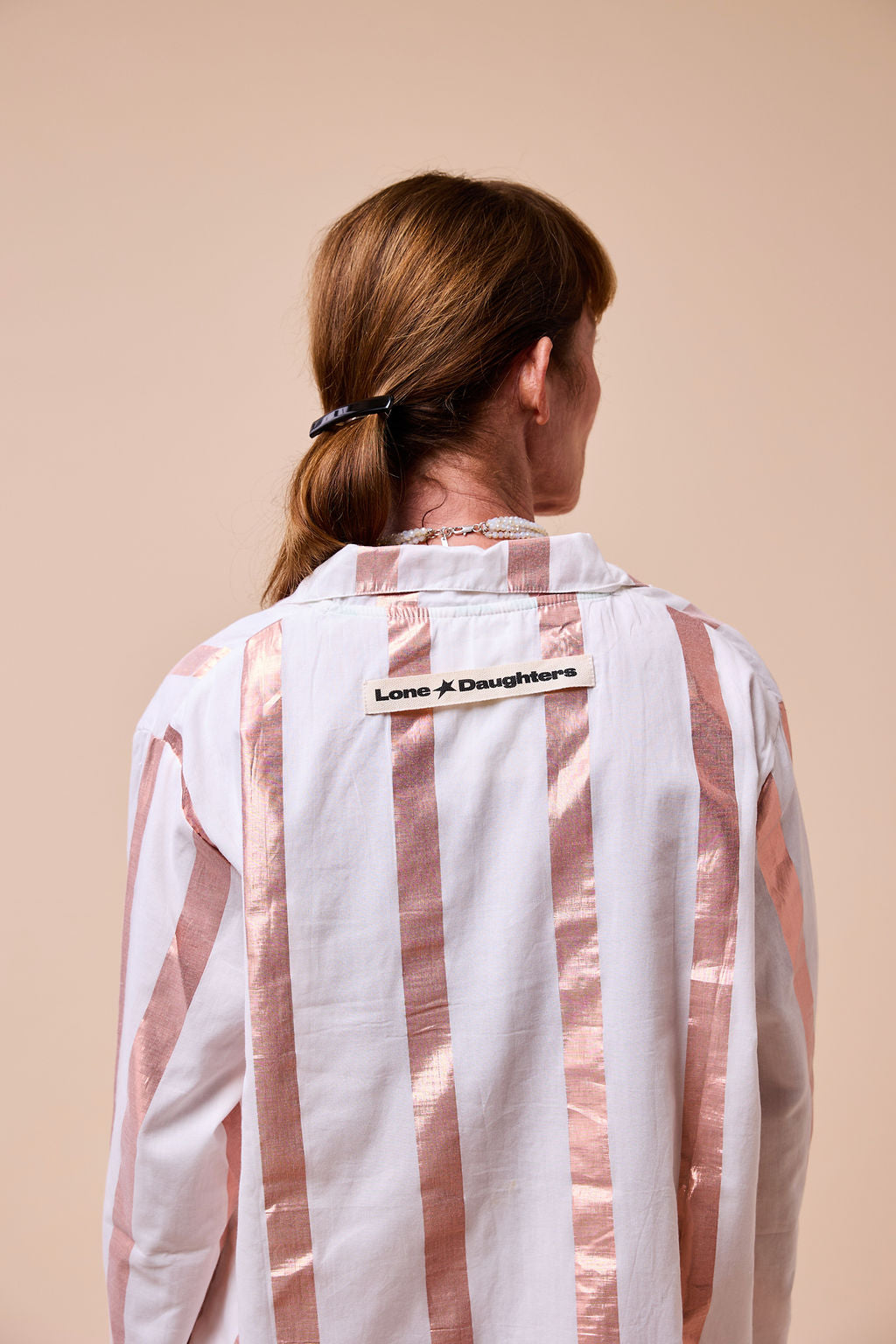 Goddess Stripe Day-j Set - Milk