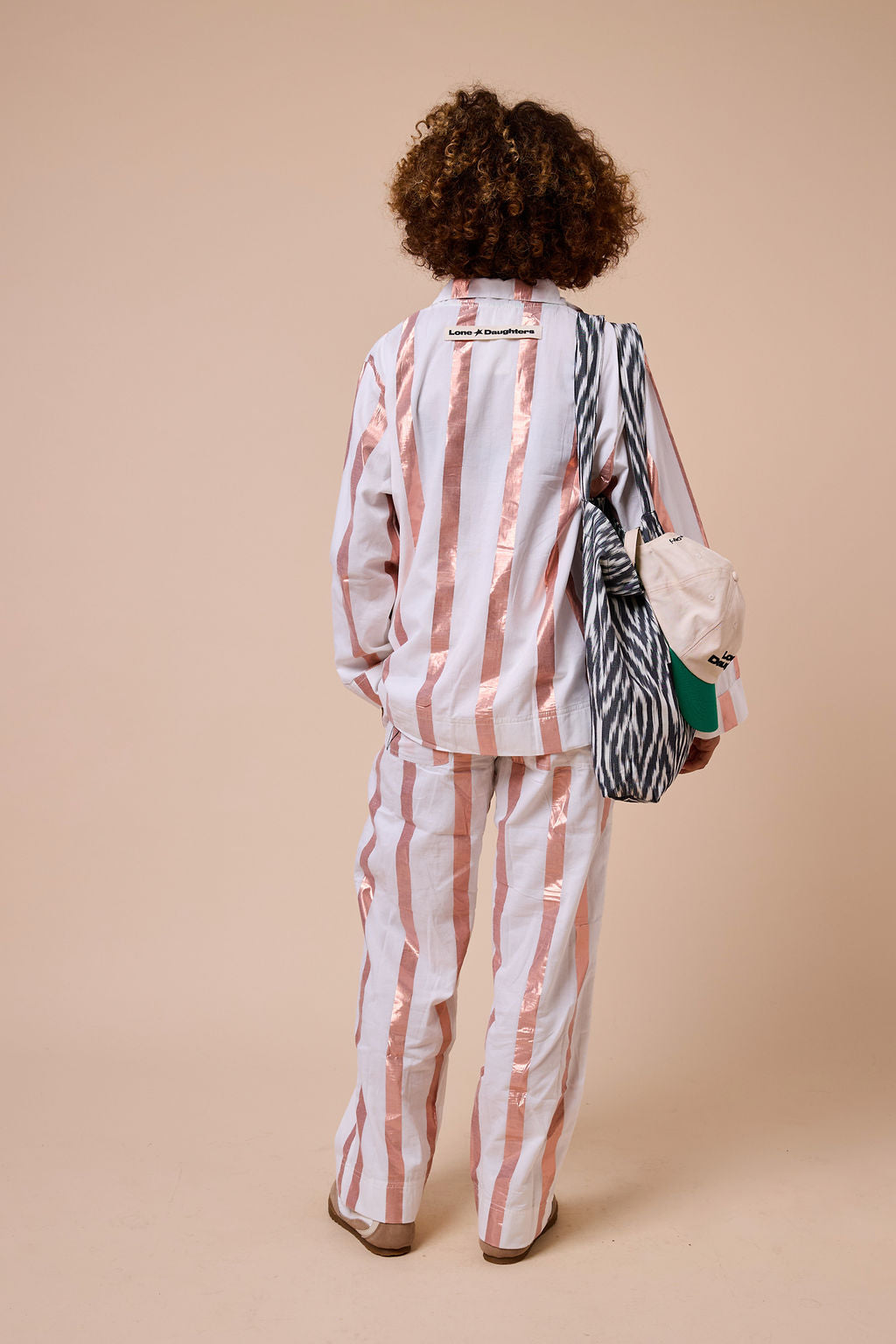 Goddess Stripe Day-j Set - Milk