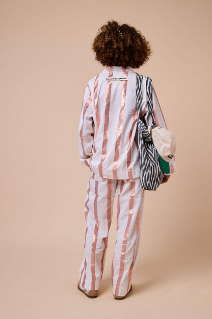 Goddess Stripe Day-j Set - Milk